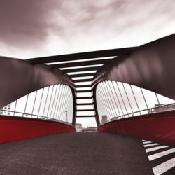 Passerelle Gleisbogen